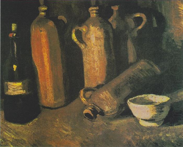 Vincent Van Gogh bottles and white bowl china oil painting image